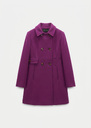 Martha Coat ripe cross belted Mûre TARA JARMON UK