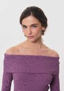 Philippine sweater purple boat neck Pourpre TARA JARMON UK