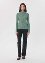 Prudie Pull Ribbed stand-up collar Céladon TARA JARMON UK