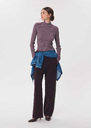 Prudie Pull purple ribbed long-sleeved Pourpre TARA JARMON UK