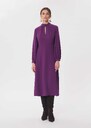 Rubben Dress blackberry with a tied collar Mûre TARA JARMON UK