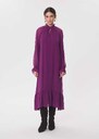 Romana dress long, blackberry-colored dress with a ruffled belt Mûre TARA JARMON UK