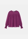 Top Truddie Large purple puff-sleeved dress Mûre TARA JARMON UK