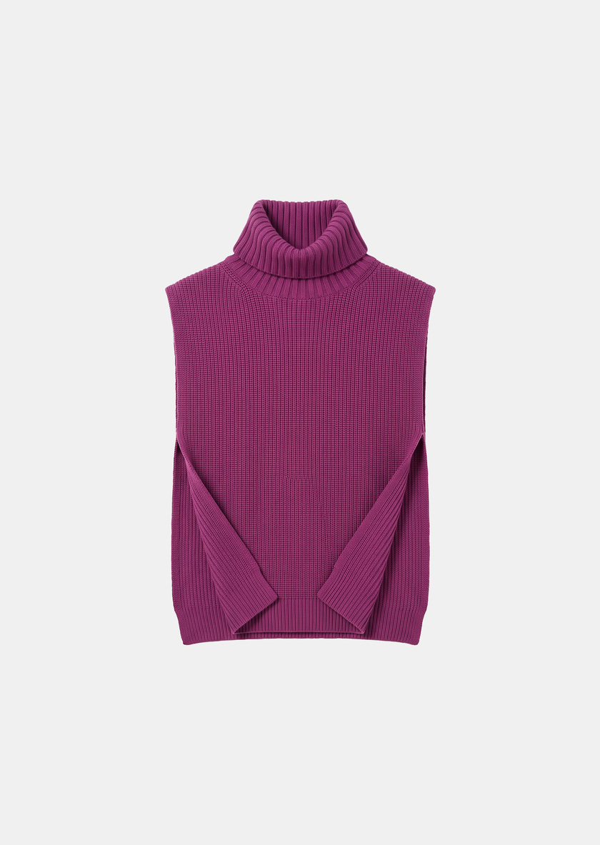 Angèle's Breastplate ripe roll-neck knit Mûre TARA JARMON UK