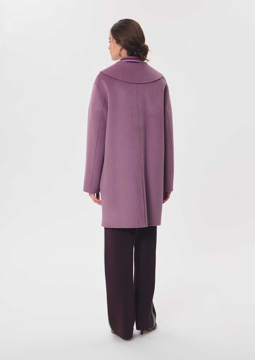 Marie's Coat purple with patch pockets Pourpre TARA JARMON UK