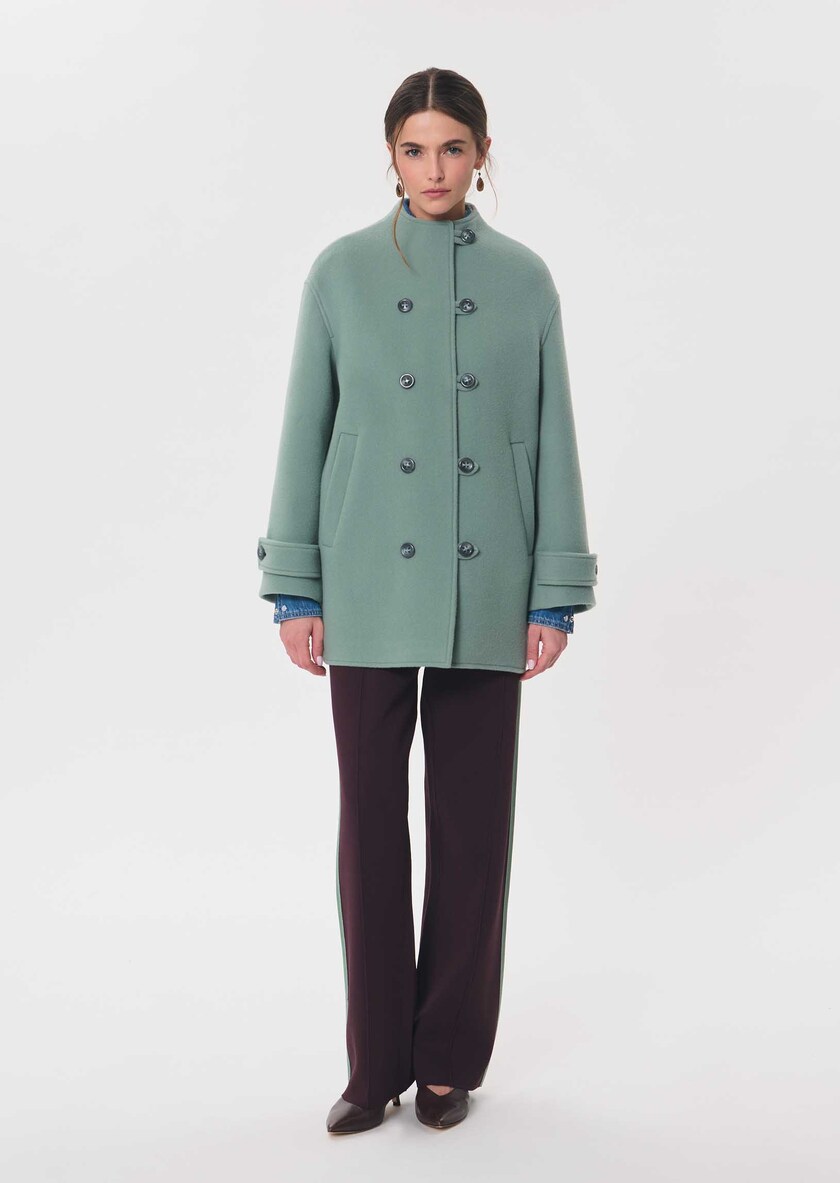 Maurice Coat celadon green Céladon TARA JARMON UK