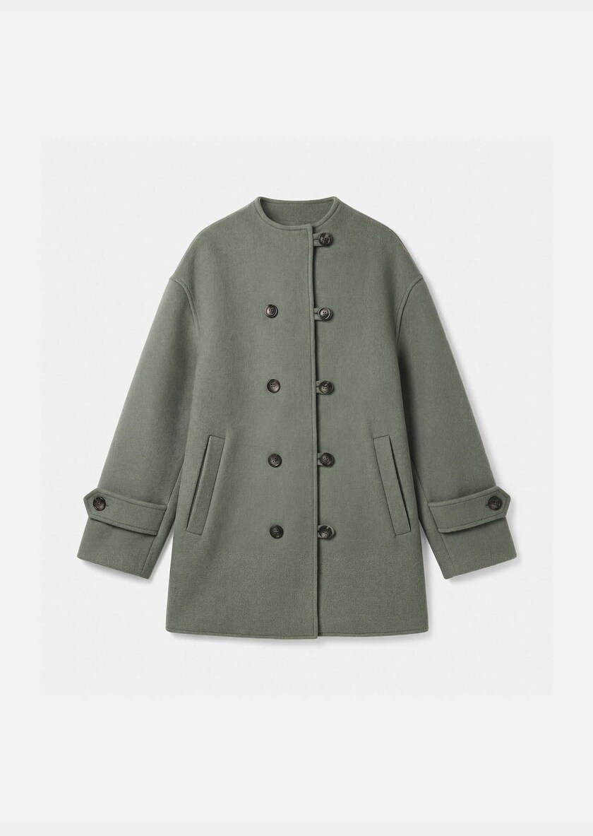 Maurice Coat celadon green Céladon TARA JARMON UK