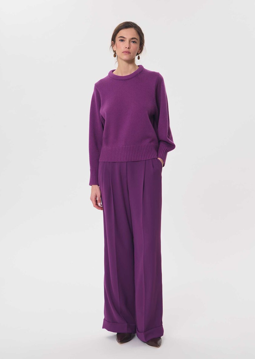 Polyn sweater ripe balloon-sleeved Mûre TARA JARMON UK