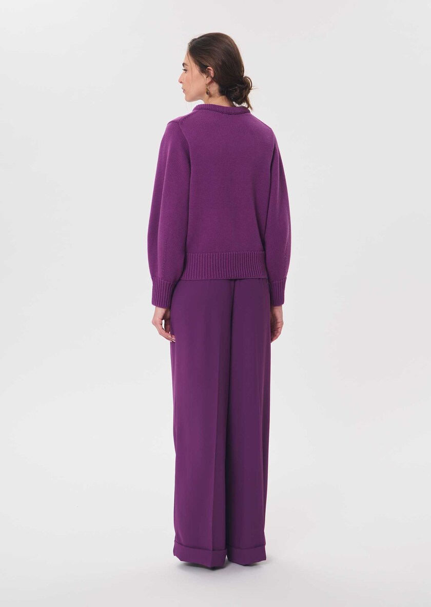 Polyn sweater ripe balloon-sleeved Mûre TARA JARMON UK