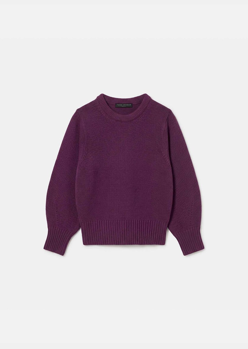 Polyn sweater ripe balloon-sleeved Mûre TARA JARMON UK